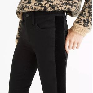 Madewell 9” Mid-Rise Skinny Jeans in Tuxedo Stripe Black